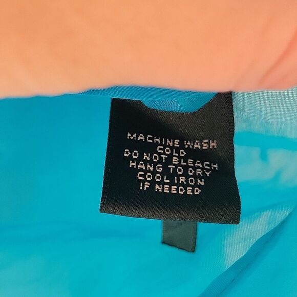 Ralph Lauren Top M Cotton Silk Blend Blouse Button Up Long Sleeve Tie Front - Picture 7 of 9